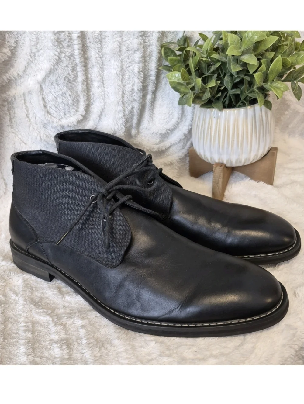 Joe’s Men's Chukka Boots Black Leather Lace Up Dressy Casual Size 13 Joe's Jeans